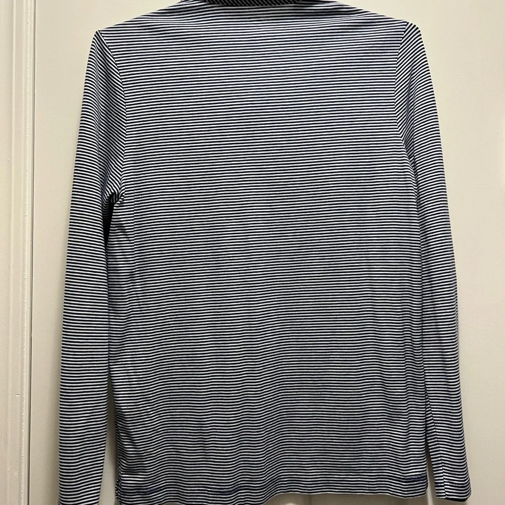 Vineyard Vines Kids Navy White Long Sleeve Edgartown Striped Polo Size Medium